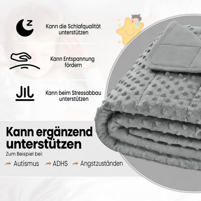 WOLTU Kindergewichtsdecke – mit Baumwolle & weichem Plüsch