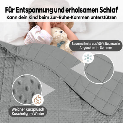 WOLTU Kindergewichtsdecke – mit Baumwolle & weichem Plüsch
