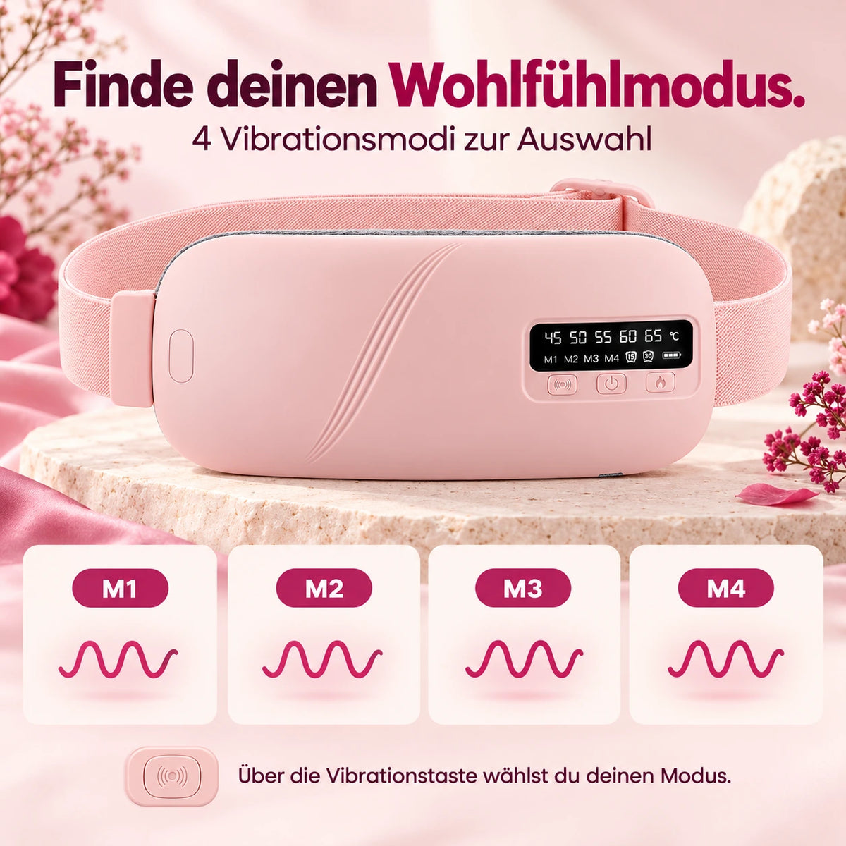 Kabelloser Wärmegürtel mit Wärme- & Massagefunktion