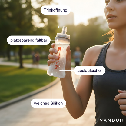 Faltbare Soft-Wasserflasche – Ultraleicht, flexibel & perfekt für jedes Abenteuer