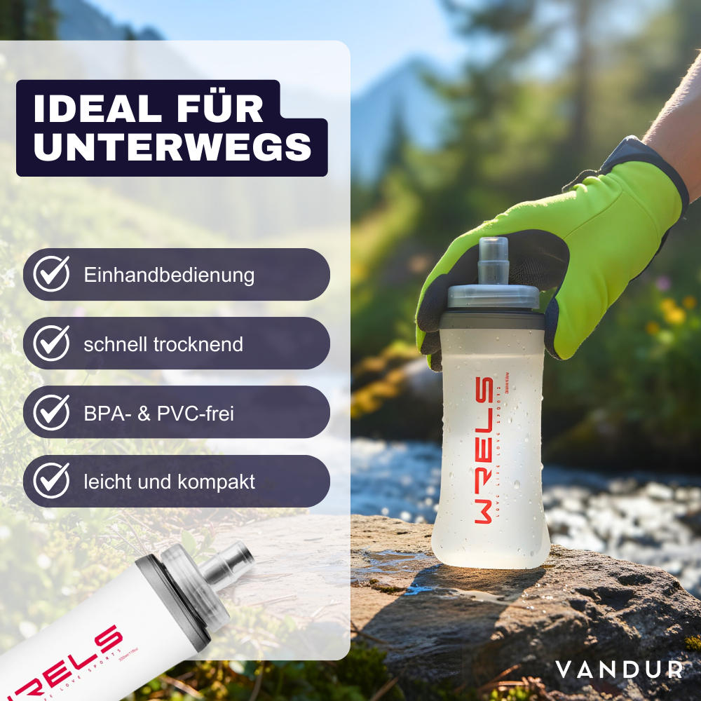 Faltbare Soft-Wasserflasche – Ultraleicht, flexibel & perfekt für jedes Abenteuer