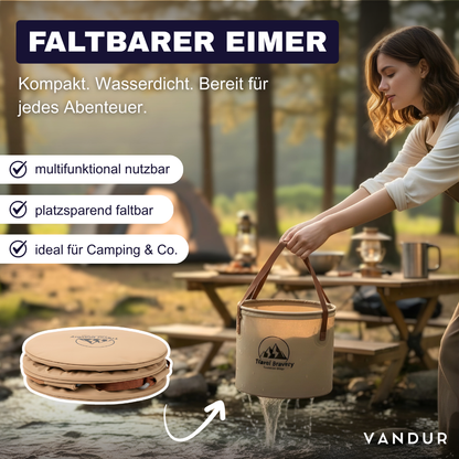 Faltbarer Outdoor-Eimer – Kompakt, wasserdicht & überall einsatzbereit