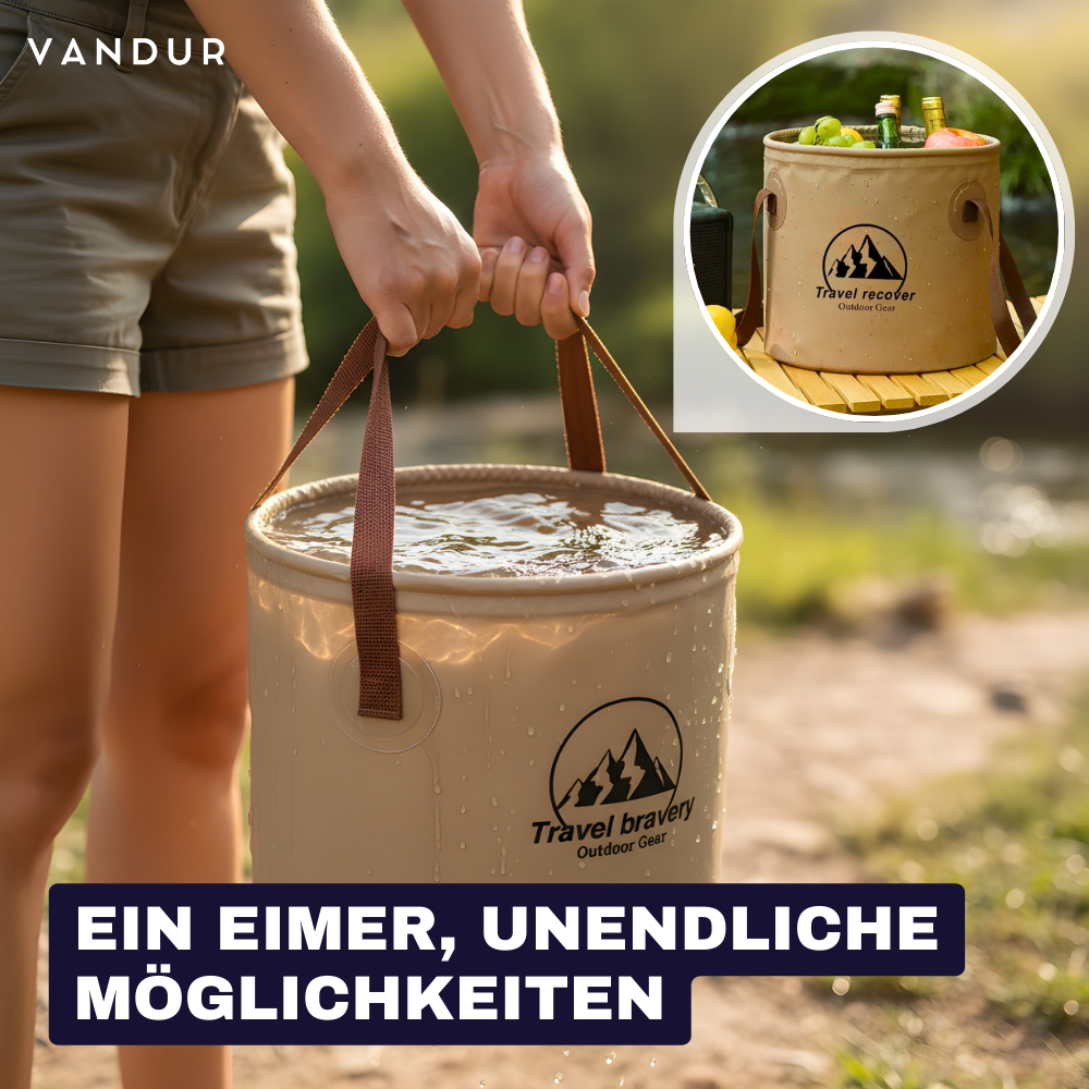 Faltbarer Outdoor-Eimer – Kompakt, wasserdicht & überall einsatzbereit