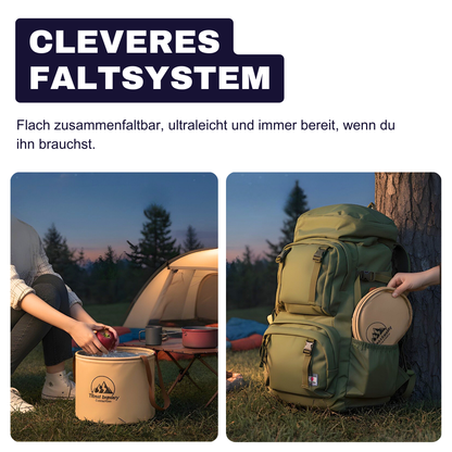 Faltbarer Outdoor-Eimer – Kompakt, wasserdicht & überall einsatzbereit