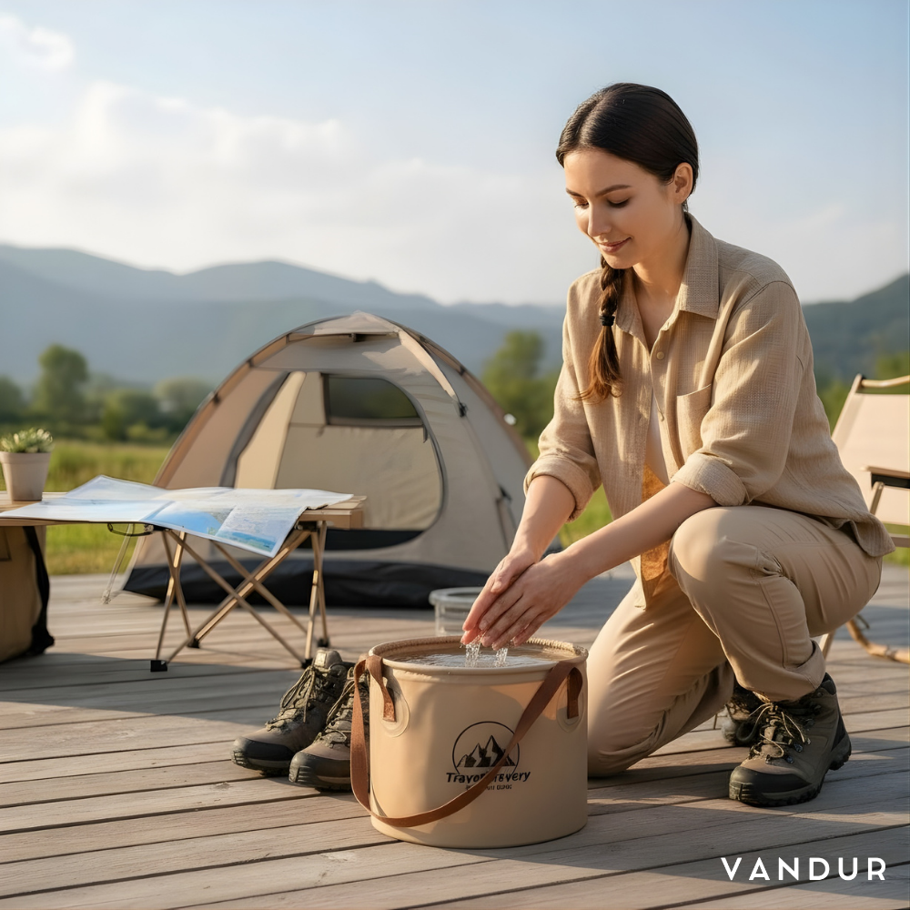 Faltbarer Outdoor-Eimer – Kompakt, wasserdicht & überall einsatzbereit