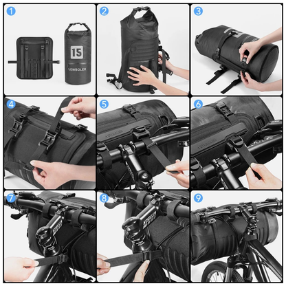 NEWBOLER Wasserdichte Lenkertasche – Sicher verstaut und bereit fürs Abenteuer