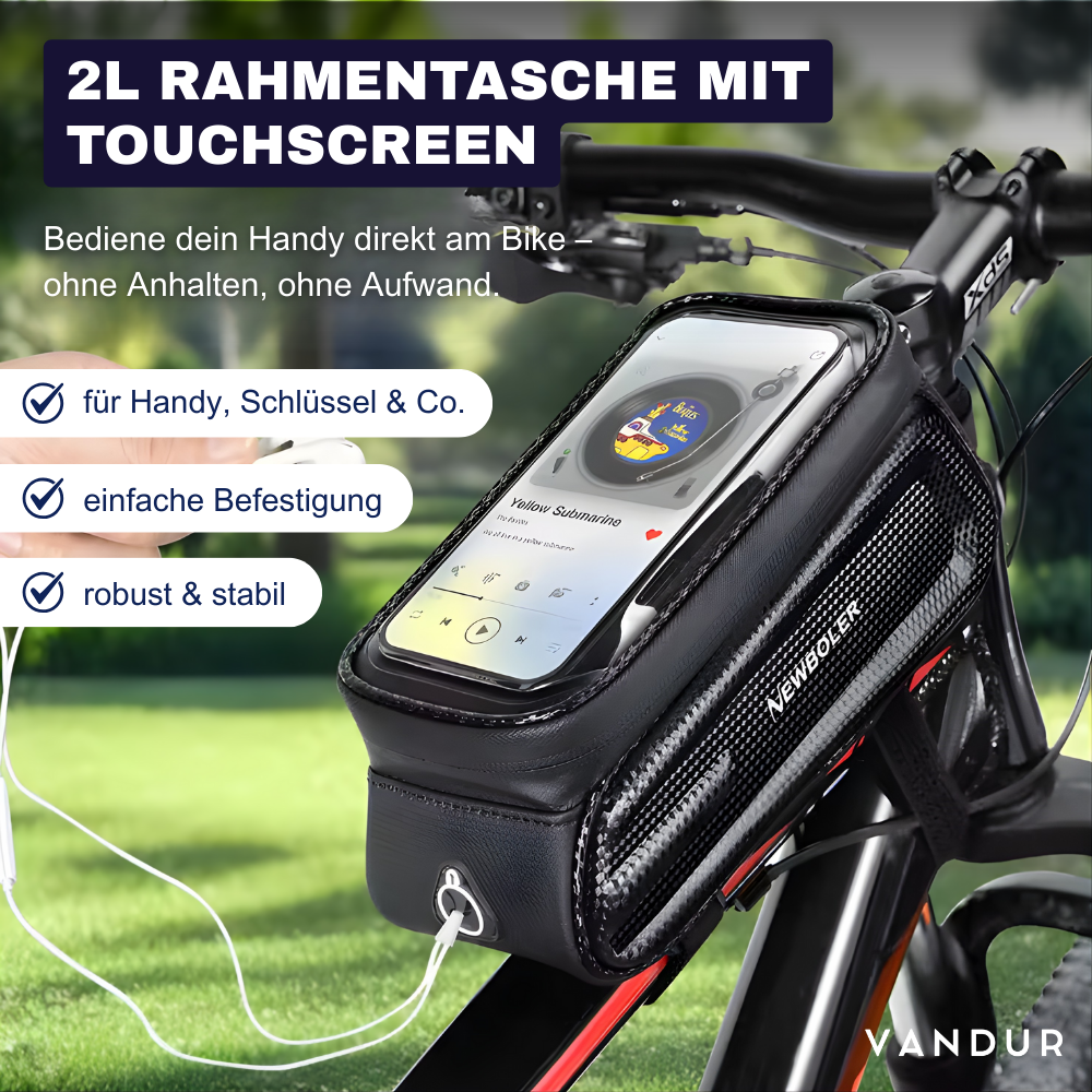 NEWBOLER 2L Rahmentasche mit Touchscreen – Sicher verstaut & jederzeit erreichbar