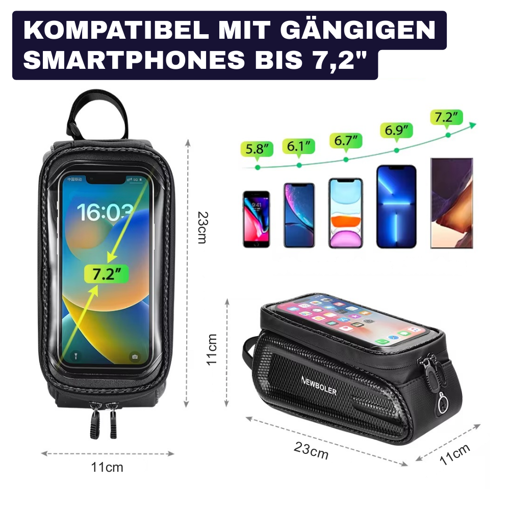NEWBOLER 2L Rahmentasche mit Touchscreen – Sicher verstaut & jederzeit erreichbar