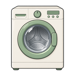 Comic-Icon einer Waschmaschine.