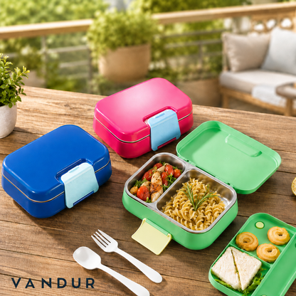 PausenKlar - auslaufsichere Thermo-Edelstahl-Lunchbox