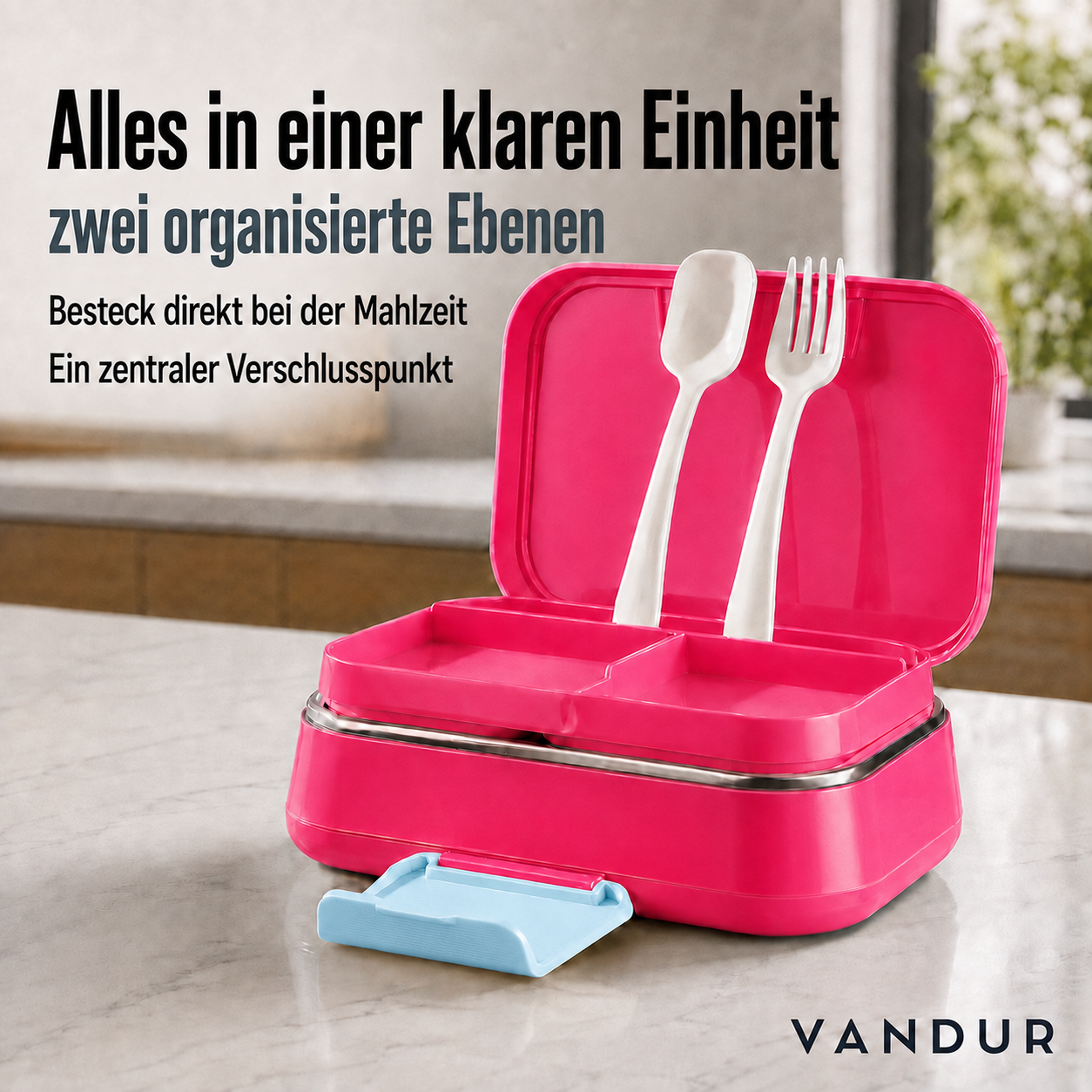 PausenKlar - auslaufsichere Thermo-Edelstahl-Lunchbox