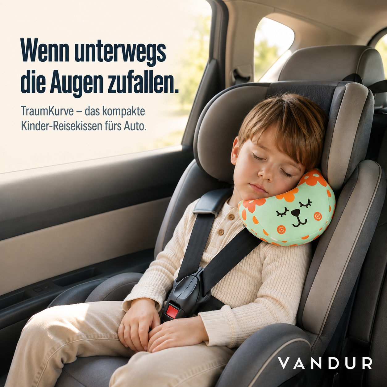 TraumKurve - Das kompakte Kinder-Reisekissen fürs Auto